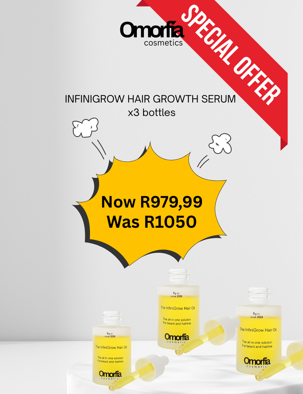 InfiniGrow Hair Serum x3 Combo Deal – Omorfia Cosmetics